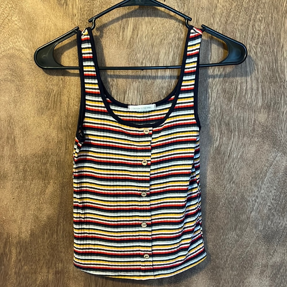 Caution to the Wind Front Button Tank